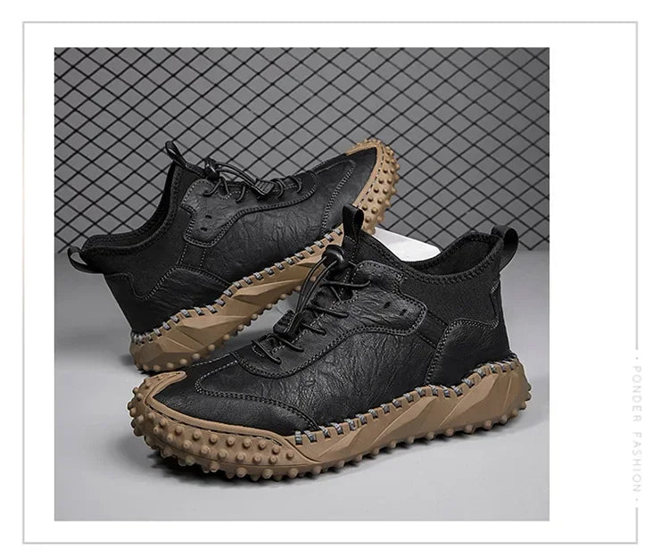 Botines Hombre Cuero Casual - Botas Tobillo Otoño Invierno Outdoor