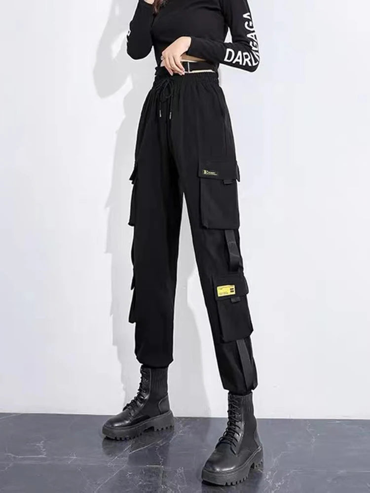 Pantalón Cargo Mujer Harem Punk - Pantalón Jogger Cadena Harajuku