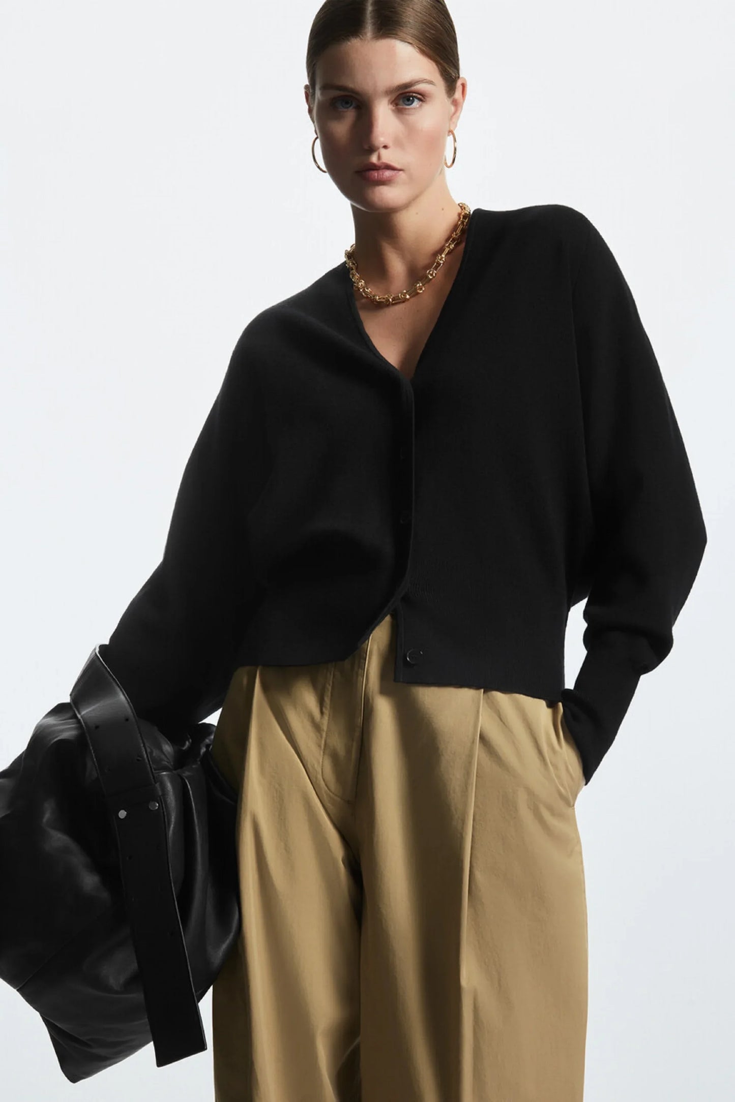 Cárdigan Mujer Lana Cuello V Primavera 2025 - Mezcla Lana Casual