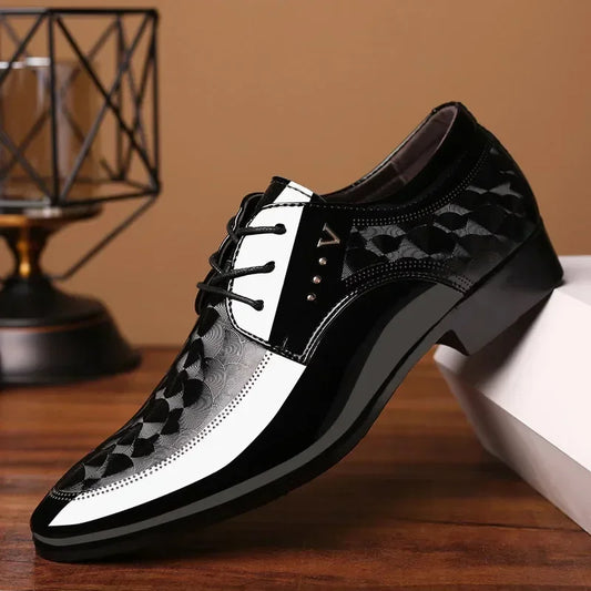 Zapatos Hombre Cuero Business 2025 - Mocasines Elegantes Boda Vestir Formales