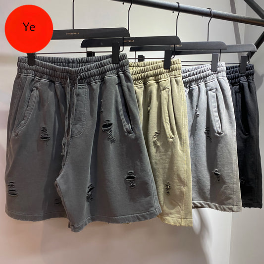 Shorts Vintage Hombre Corte Desgastado - Estilo Retro Casual Verano