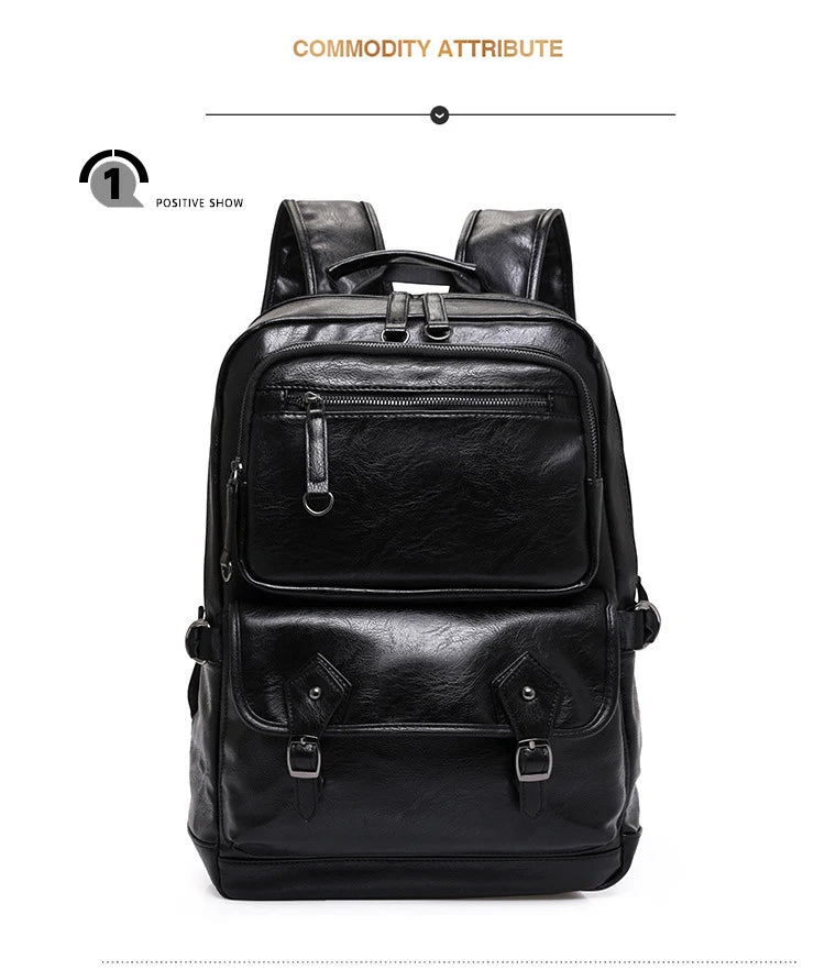 Mochila Cuero 2023 Alta Calidad Fashion - Estudiante Business Portátil Escolar Coreana