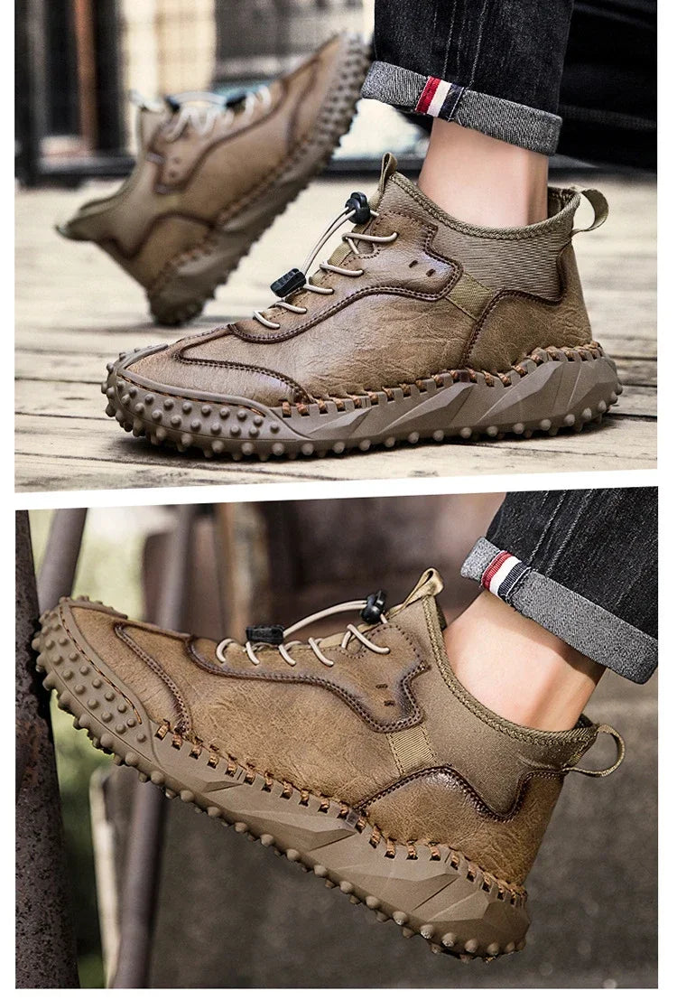 Botines Hombre Cuero Casual - Botas Tobillo Otoño Invierno Outdoor