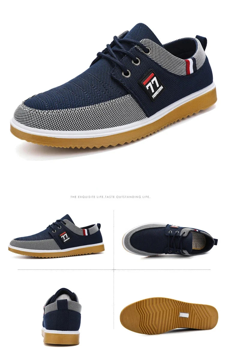 Sneakers Canvas Hombre 2024 - Zapatillas Transpirables Casual Vulcanizadas Trabajo Suela Tendón