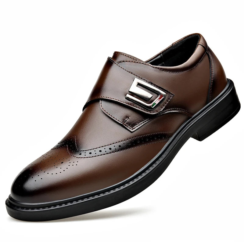 Zapatos Hombre Marca Italiana High-End - Vestir Banquete Cuero Casual Oficina Entrevistas Business