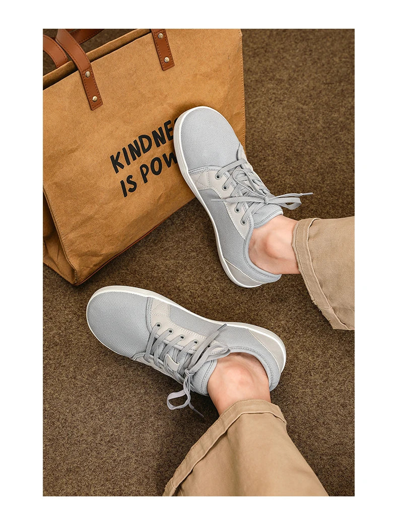 Zapatos Hombre Minimalistas Barefoot - Punta Ancha Zero Drop Transpirables Malla Ligeros Walking