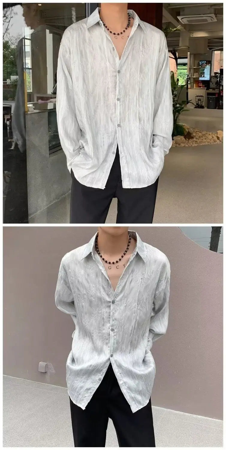 Camisa Hombre Casual Manga Larga Otoño - Protección Solar Marca Trendy