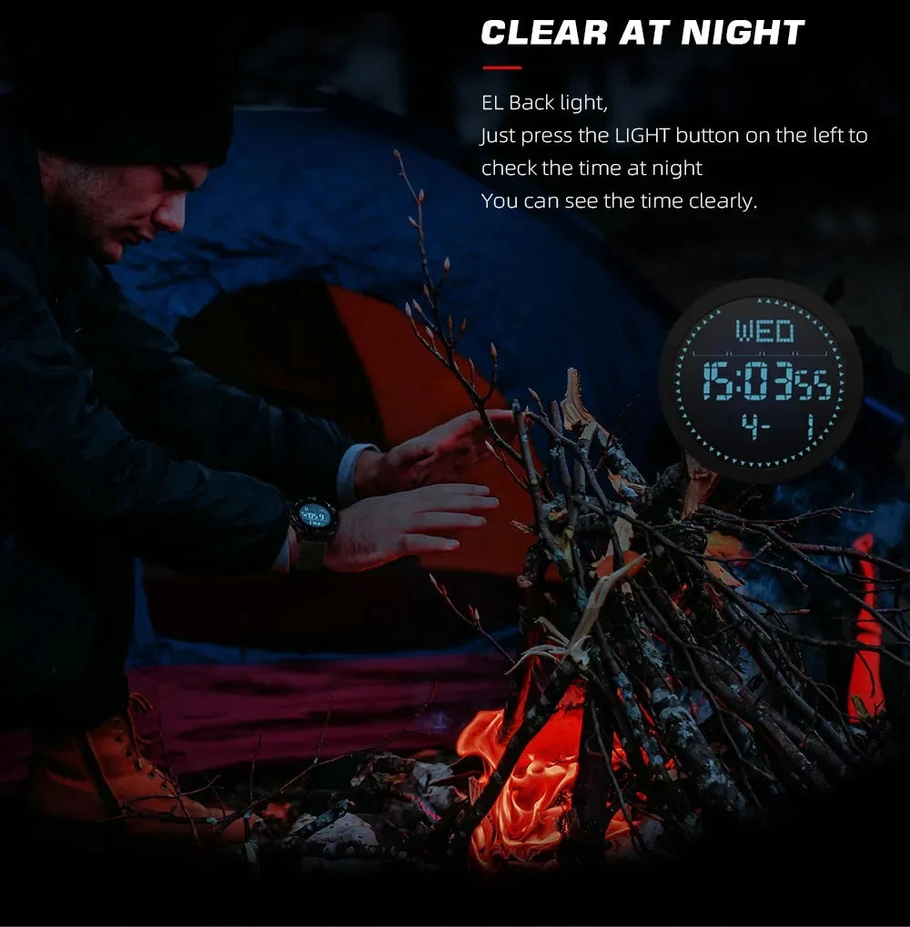 Reloj Digital NORTH EDGE ALPS para Hombre - Deportivo Multifunción LED Resistente al Agua