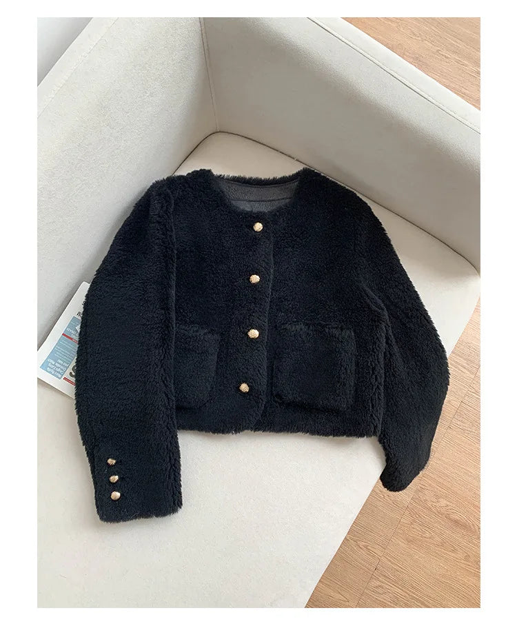 Chaqueta Piel Oveja Mujer Genuina - Chaqueta Shearling Cordero Invierno