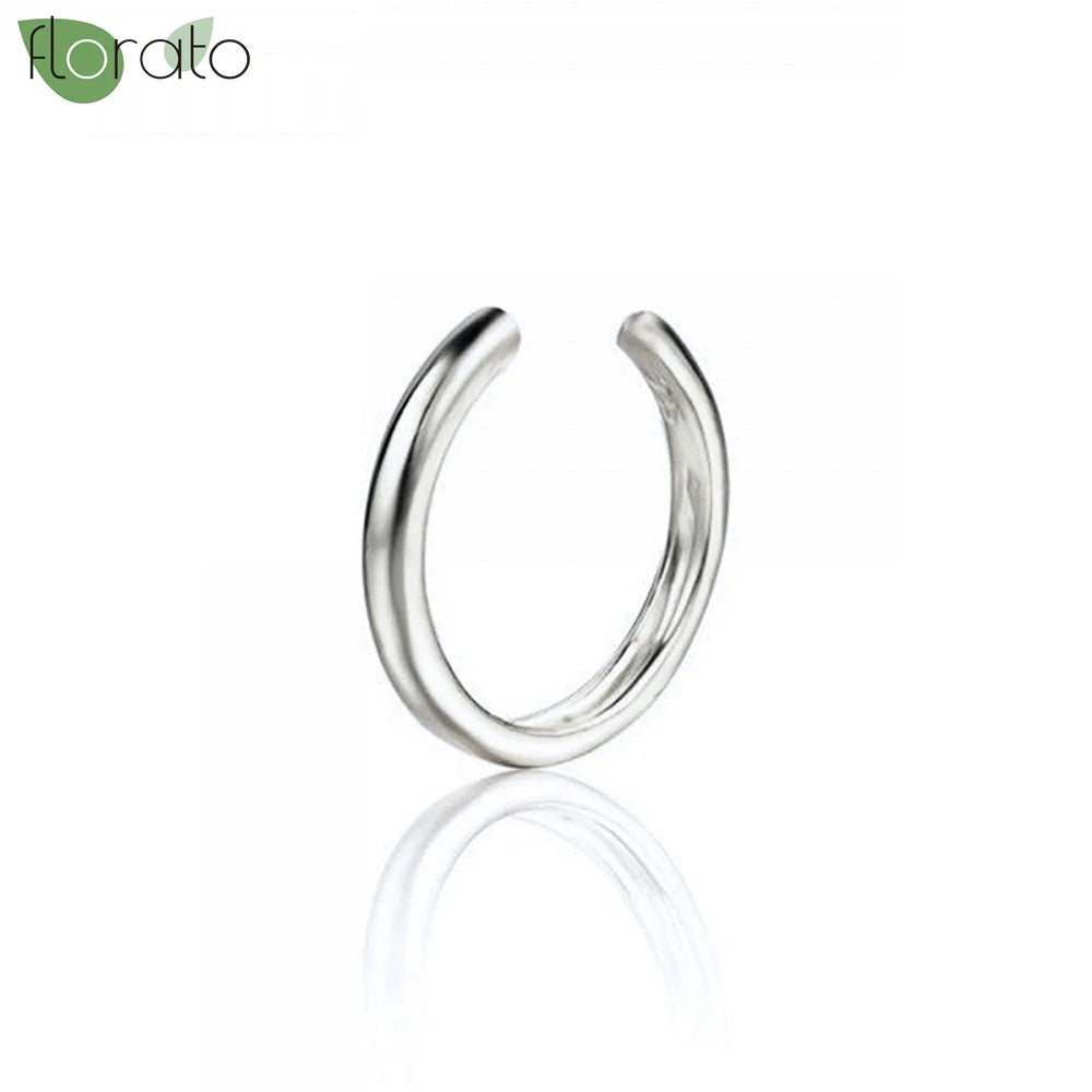 Pendientes Clip Dorado Minimalistas - Sin Perforación Cartílago Mujer