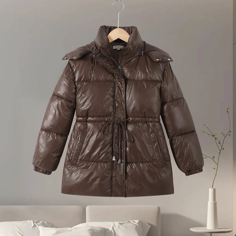 Chaqueta Mujer Cremallera Capucha - Chaqueta Acolchada Bolsillos Oversize 2025