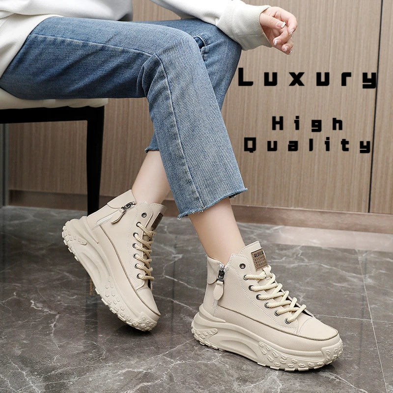 Sneakers Luxury High Top Mujer 2025 - Botas Plataforma Running Outdoor