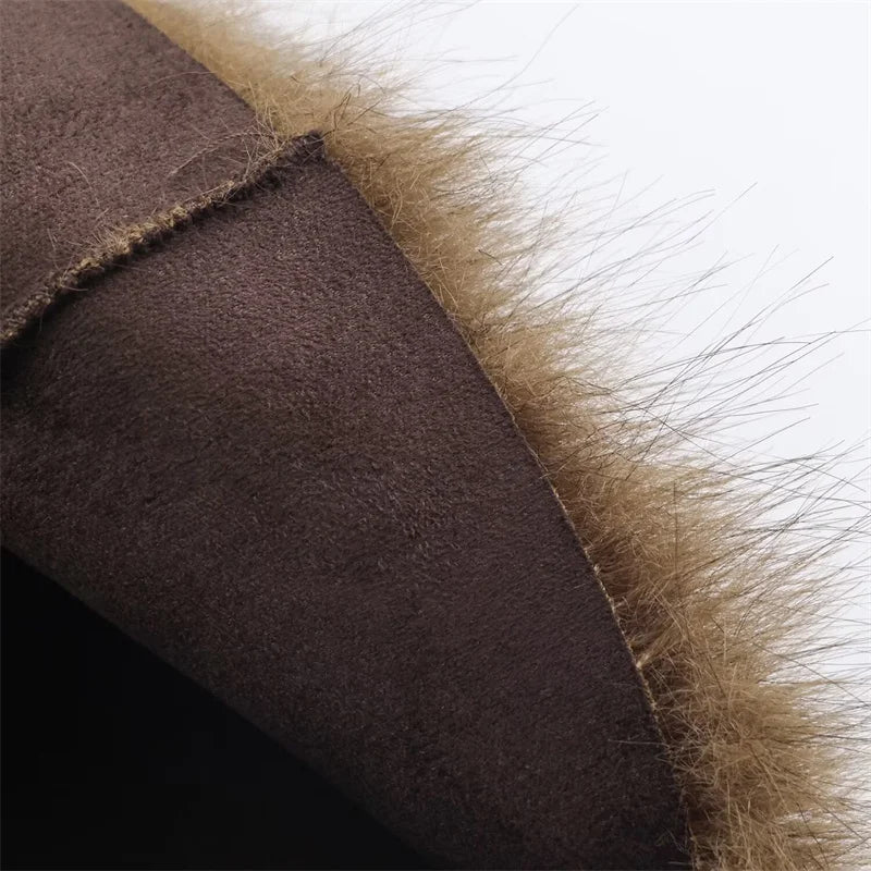 Chaqueta Mujer Piel Sintética Marrón - Chaqueta Reversible Otoño 2025