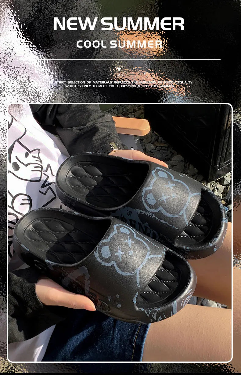 Chanclas Hombre Baño Verano - Pantuflas Interior Exterior Antideslizantes