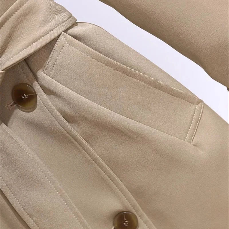 Trench Mujer Doble Botonadura - Gabardina Cinturón Primavera