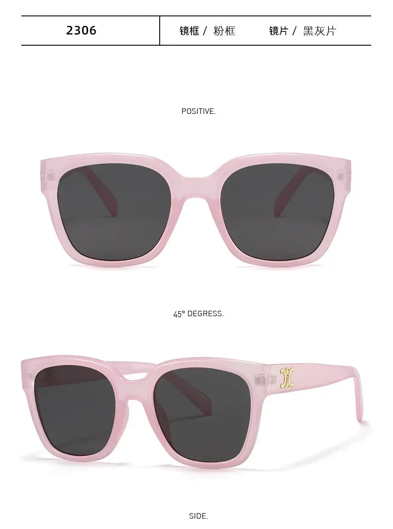 Gafas Sol Unisex Verano 2025 - Lentes Cuadradas Slim Anti UV Simples