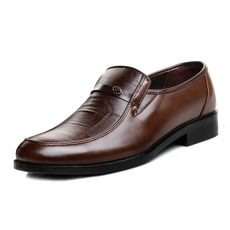 Zapatos Formales Hombre Cuero Slip-On - Business Oficina Boda Transpirables Planos