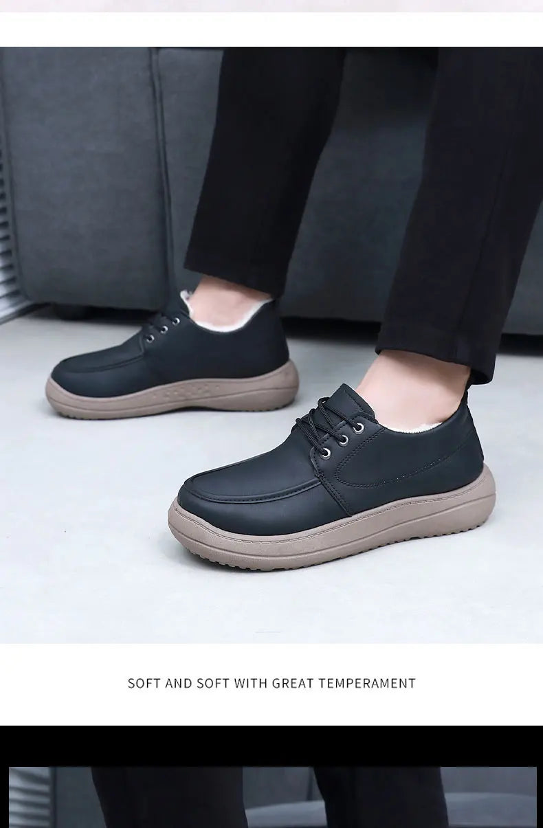 Zapatos Hombre Casual Algodón 2025 - Invierno Fashion Versátiles Cálidos Cómodos Antideslizantes Resistentes