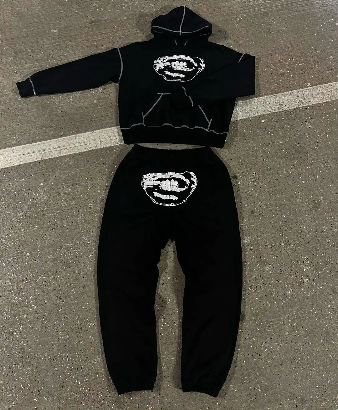 Conjunto Ropa Hombre Hip-Hop Y2K - Streetwear Punk Harajuku