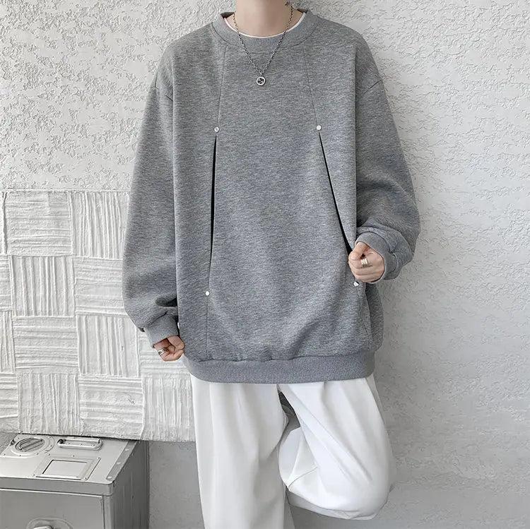 Sudadera Hombre Otoño Invierno - Hoodie Cuello Redondo Casual Outdoor