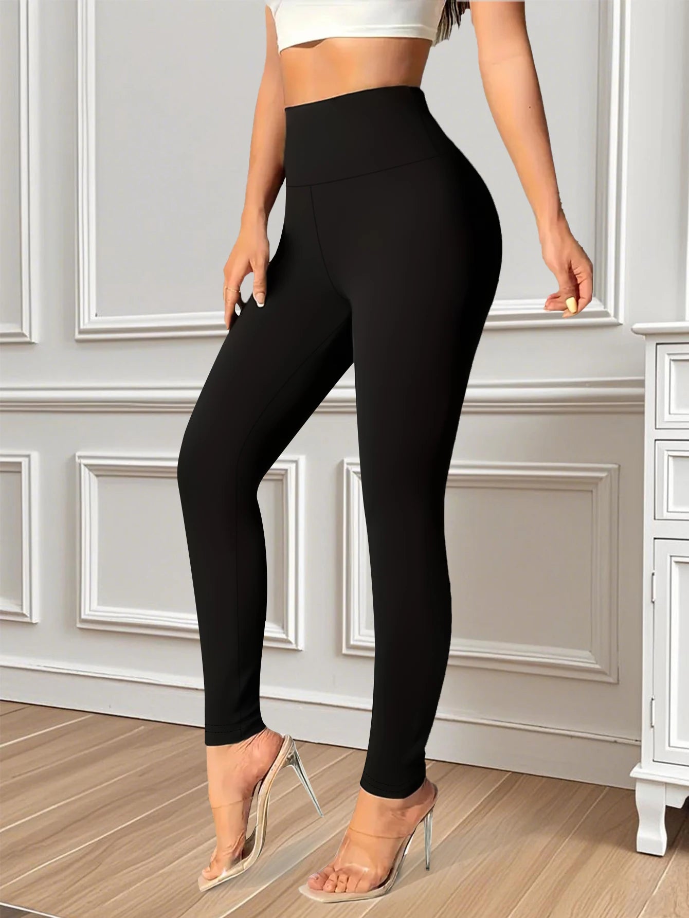 Pantalón Ajustado Mujer Cintura Alta - Pantalón Elegante 4 Estaciones