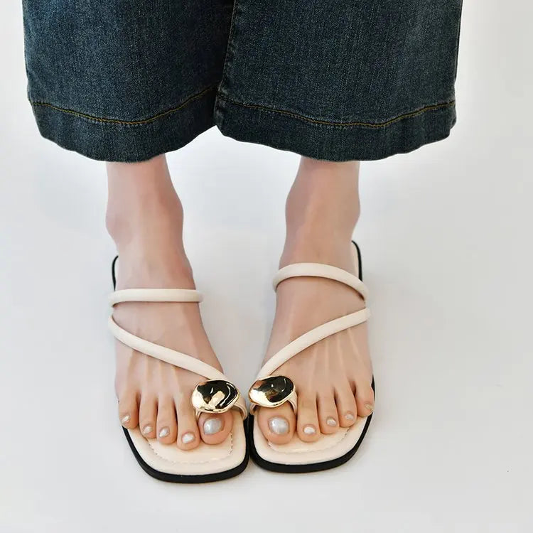 Sandalias Tacón Bajo Mujer 2025 - Zapatos Clip Toe Walking Verano Fashion