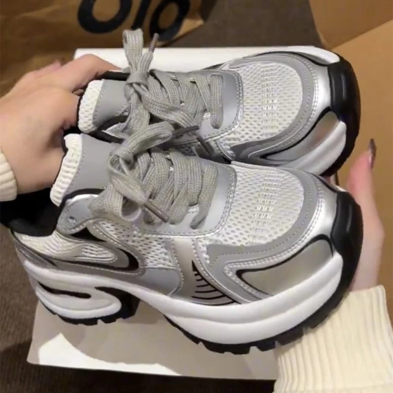 Sneakers Fashion Mujer 2025 - Zapatillas Running Luxury Plataforma Transpirables