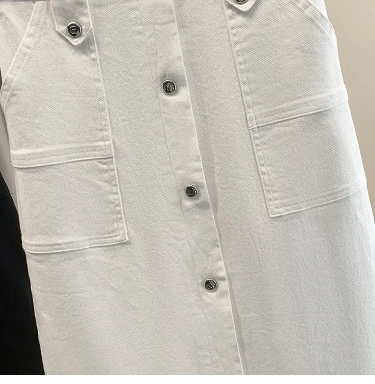 Falda Mujer Denim Tallas Grandes Primavera - Midi Cintura Alta Elástica