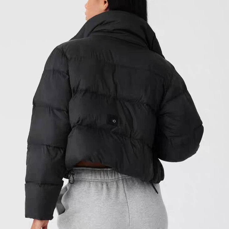 Parka Mujer Deporte Puff - Parka Algodón Acolchado Cuello Alto Corta Invierno