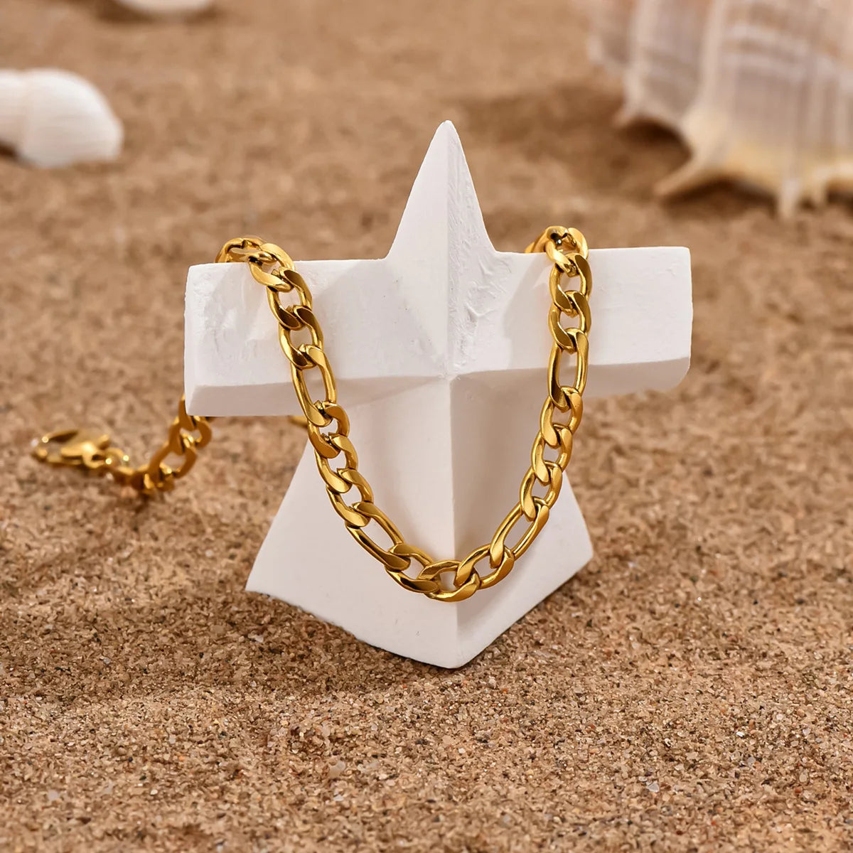 Pulsera Acero Inoxidable Chapado Oro 14K - Unisex