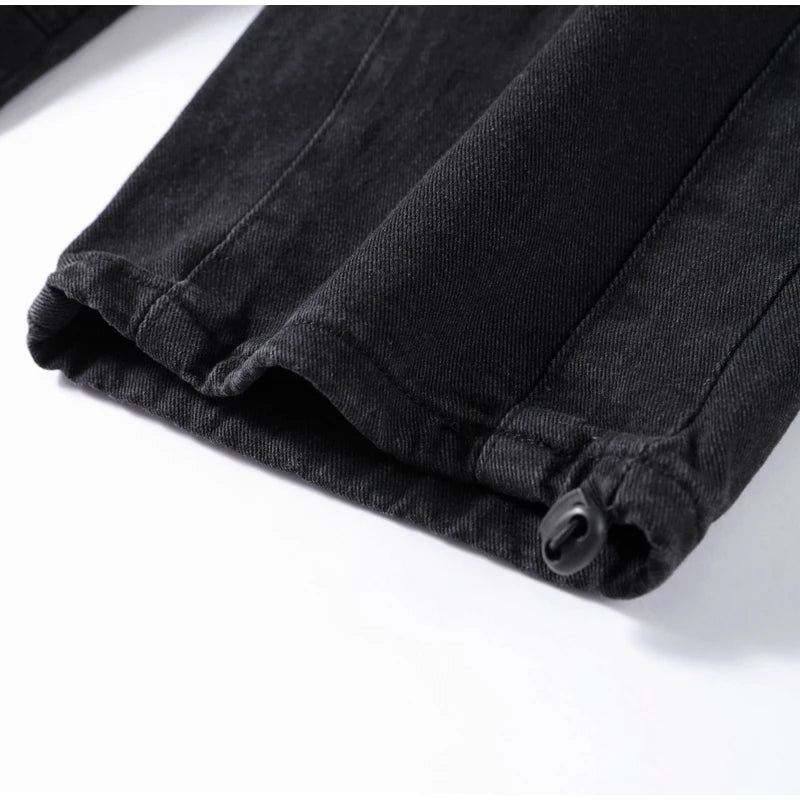 Vaqueros Cargo Y2K Baggy para Hombre - Jeans Pierna Ancha Ajustables Hippie Streetwear