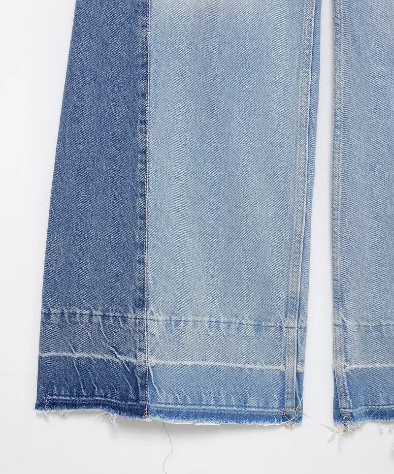 Jeans Baggy Mujer Pierna Ancha - Pantalón Denim Cintura Alta Azul