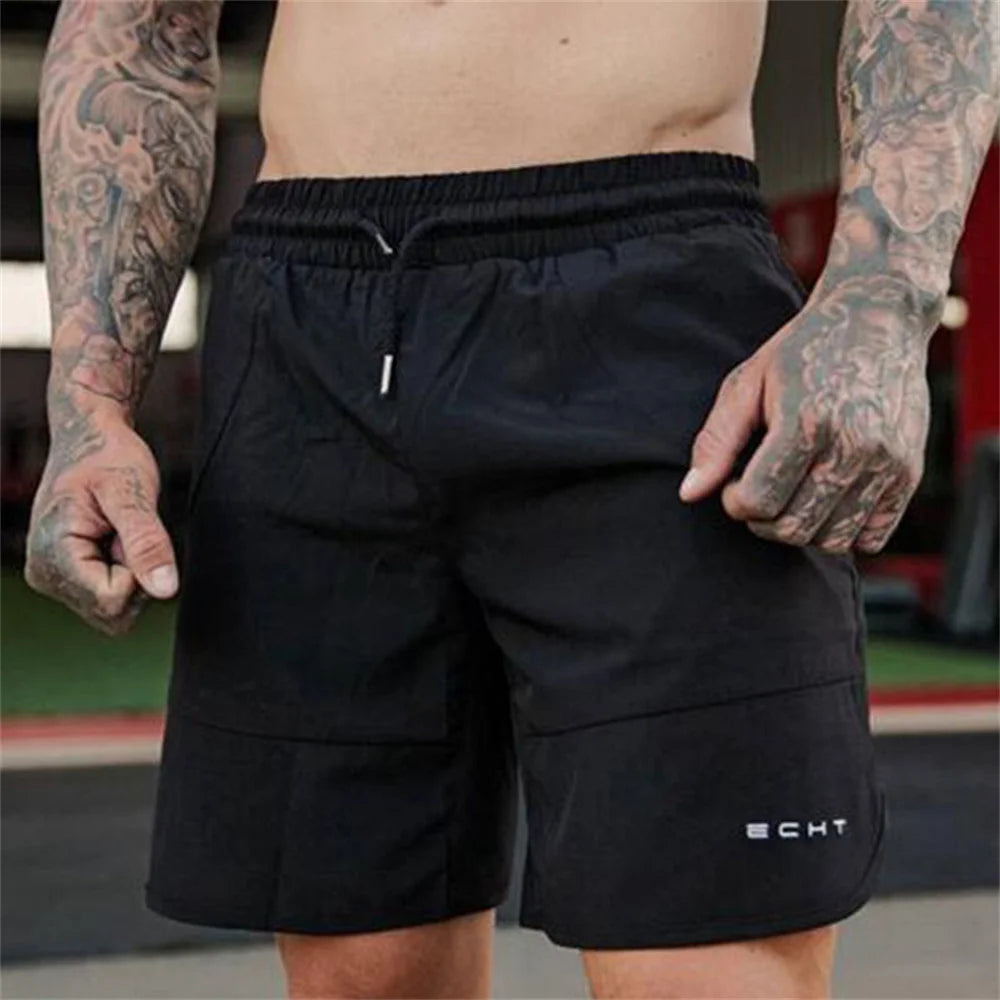 Shorts Gimnasio Hombre Fitness - Pantalones Cortos Secado Rápido Bodybuilding