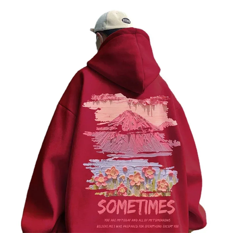 Sudadera Hombre Oversized Blanca 5XL - Hoodie Plain Casual