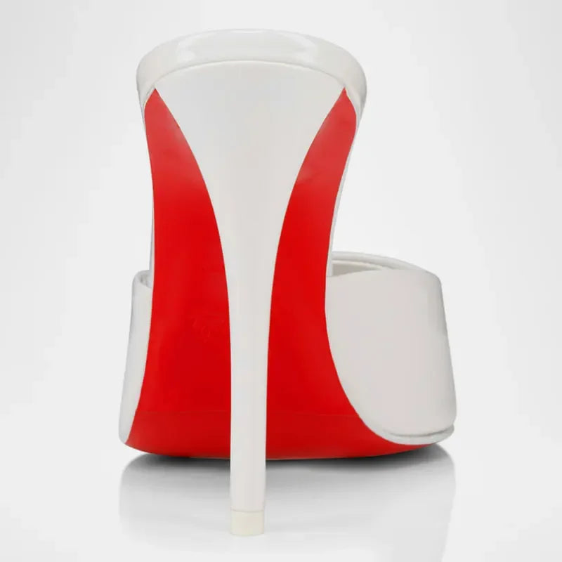 Sandalias Romanas Mujer Punta Pointed - Zapatos Tacón 10.5cm Metal Sexy Outdoor