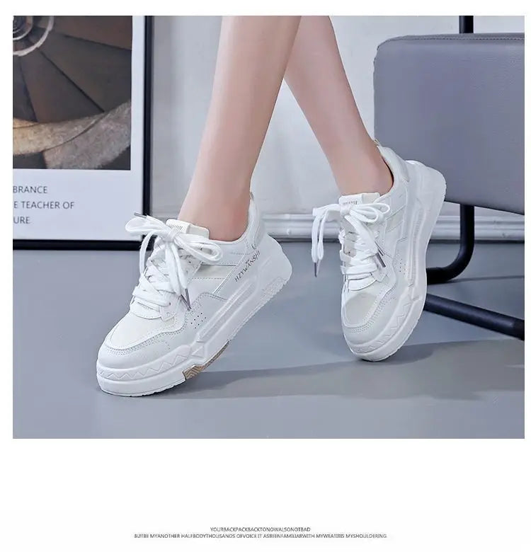 Sneakers Chunky Blancos High Top Mujer 2024 - Zapatillas Plataforma Luxury Designer