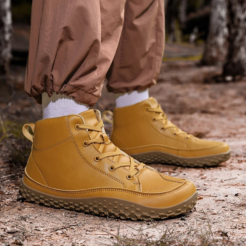 Botas Hombre Barefoot Senderismo - Puntera Ancha Hiking Montaña Cómodas