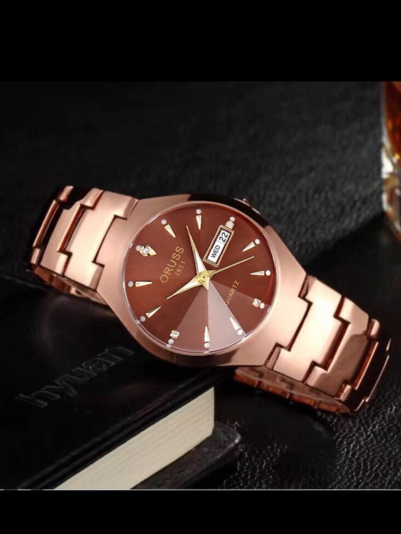 Reloj ORUSS para Pareja - Cuarzo Luxury Acero Inoxidable Resistente al Agua
