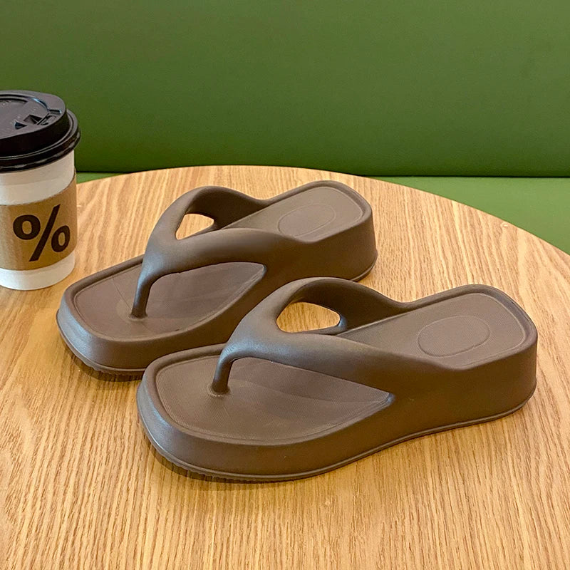 Chanclas Mujer Elegantes Transpirables - Sandalias Tacón Medio Outdoor Versátiles