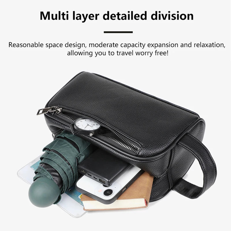 Carteira Unisex Retro Cuero PU - Business Bolso Cosméticos Tarjetas Móvil Muñeca