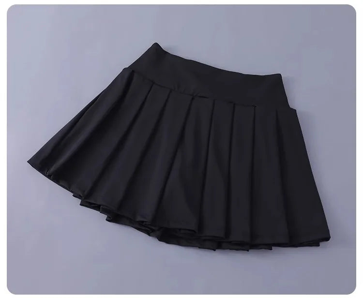 Falda Tenis Mujer Plisada - Falda Deportiva Golf Cintura Alta Con Shorts