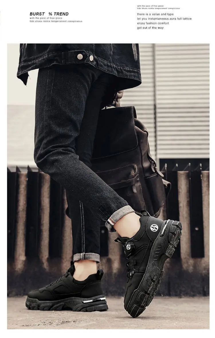 Botas Hombre High-Top Montañismo - Outdoor Antideslizantes Casual Viaje Fashion Versátiles Cómodas Senderismo