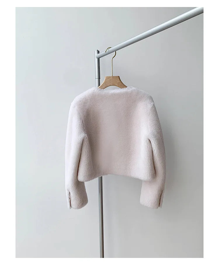 Chaqueta Piel Oveja Mujer Genuina - Chaqueta Shearling Cordero Invierno