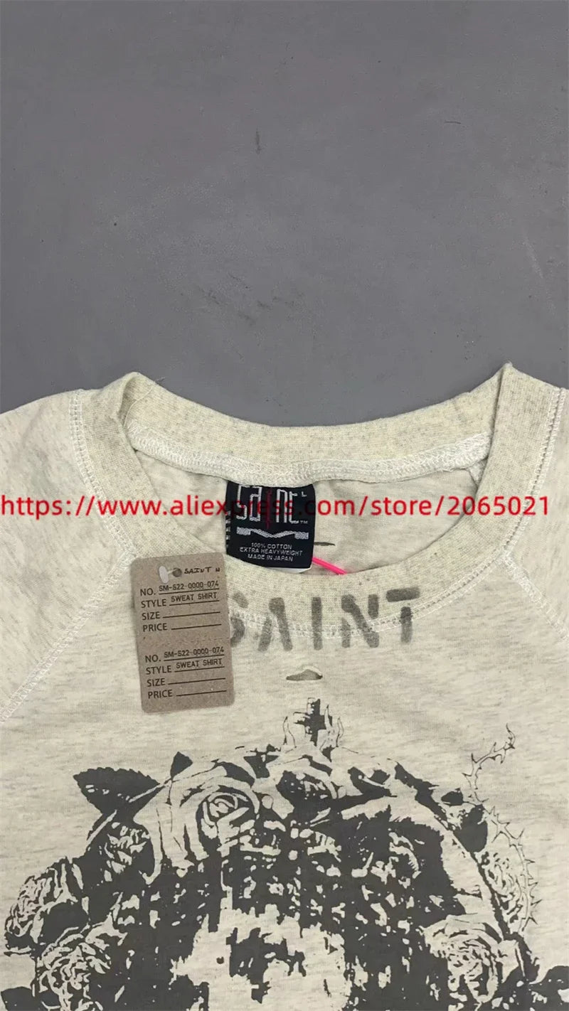 Camiseta Graffiti Saint Retro - Hombre Mujer Vintage Washed