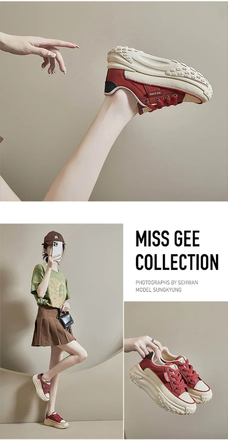 Sneakers Casual Plataforma Mujer - Zapatillas Designer Versátiles Premium