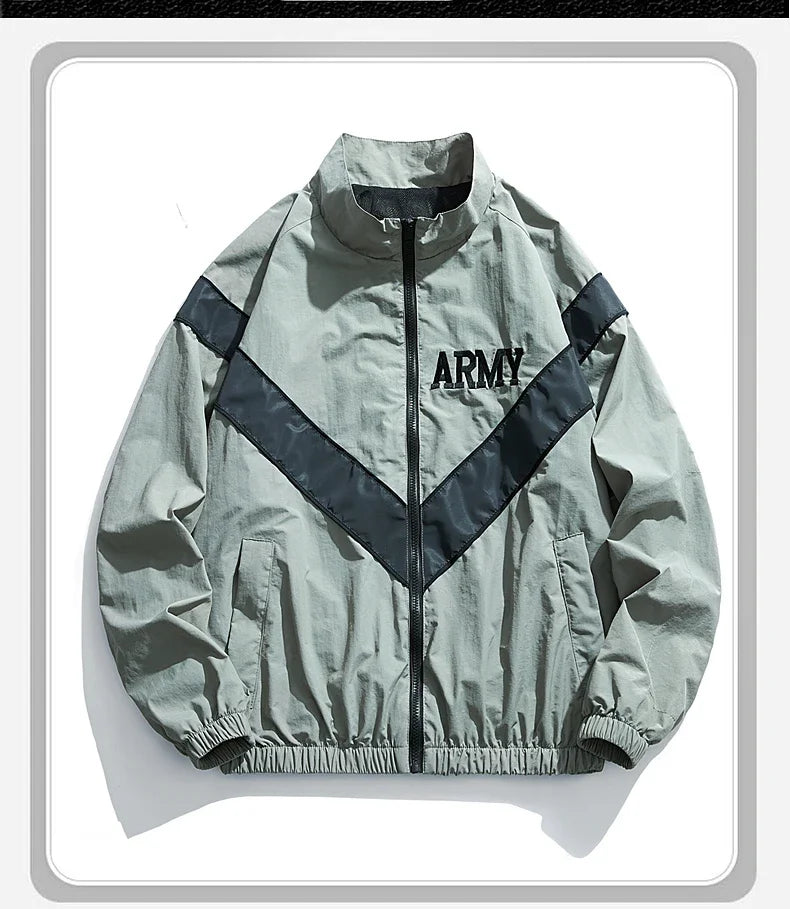 Chaqueta Bomber Vintage Hombre - Jacket Reflectante Capucha Verde