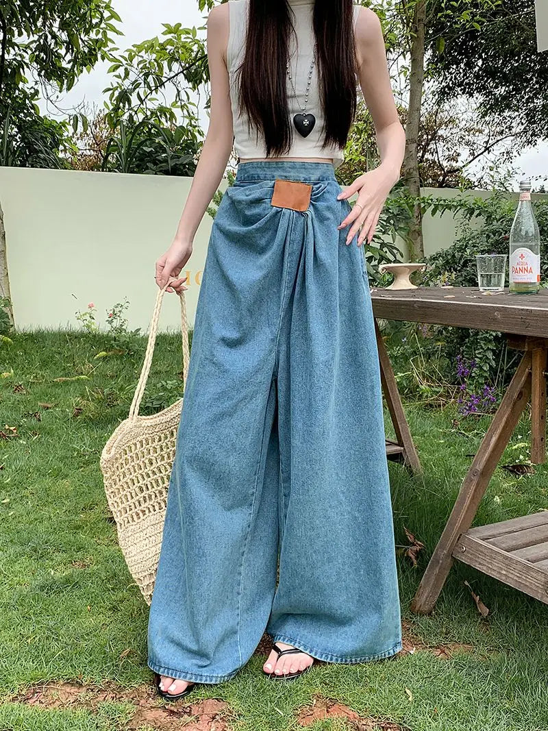 Jeans Mujer Pierna Ancha Americanos - Pantalón Holgado 2025