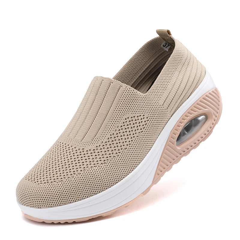 Zapatos Walking Mujer Air Cushion - Mules Ortopédicos Plataforma Cuña Transpirables