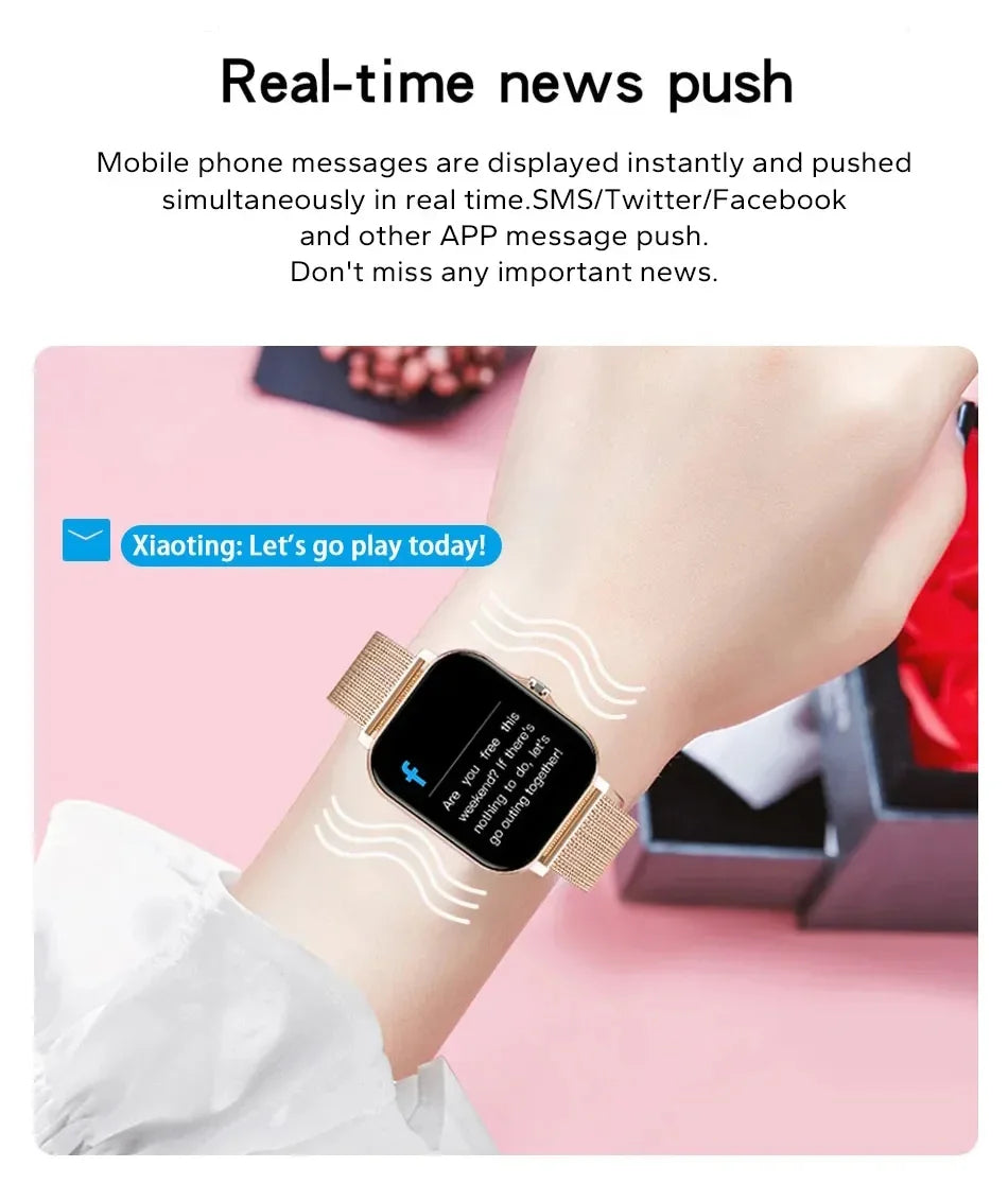 Smartwatch Android 1.44" Pantalla Táctil - Llamadas Bluetooth Carga Magnética