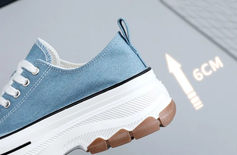 Zapatos Canvas Designer Mujer Verano - Sneakers Plataforma Alta Fashion